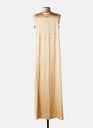 Robe longue manches courtes manches courtes beige PAKO LITTO femme