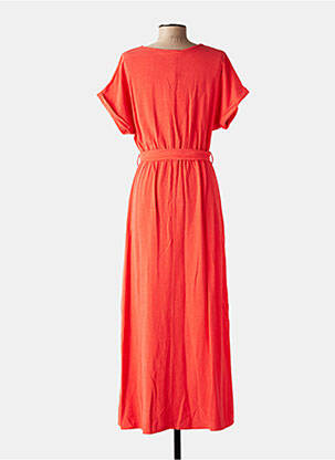 Robe longue manches courtes manches courtes rouge GRACE & MILA femme