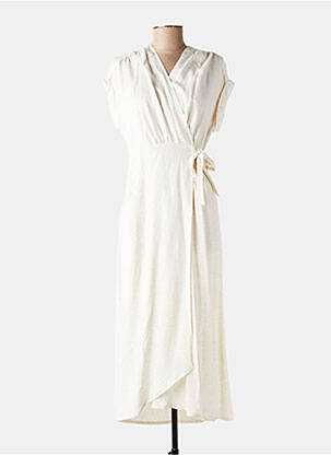 Robe longue manches courtes manches courtes beige LOLA ESPELETA femme