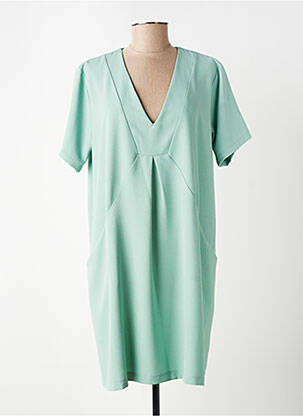Robe courte manches courtes manches courtes vert PAKO LITTO femme