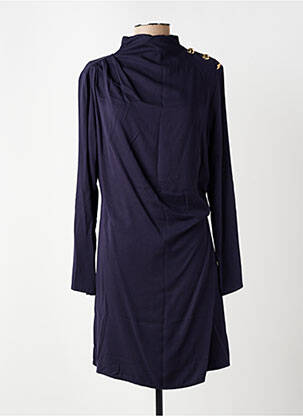 Robe mi-longue manches longues manches longues bleu AN' GE femme