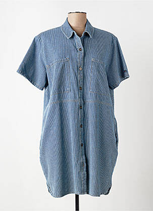 Robe courte manches courtes manches courtes bleu BATELA femme