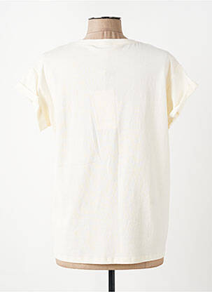 T-shirt sérigraphie floquée manches courtes beige GRACE & MILA femme