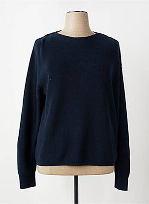 Pull col bateau manches longues bleu BATELA femme