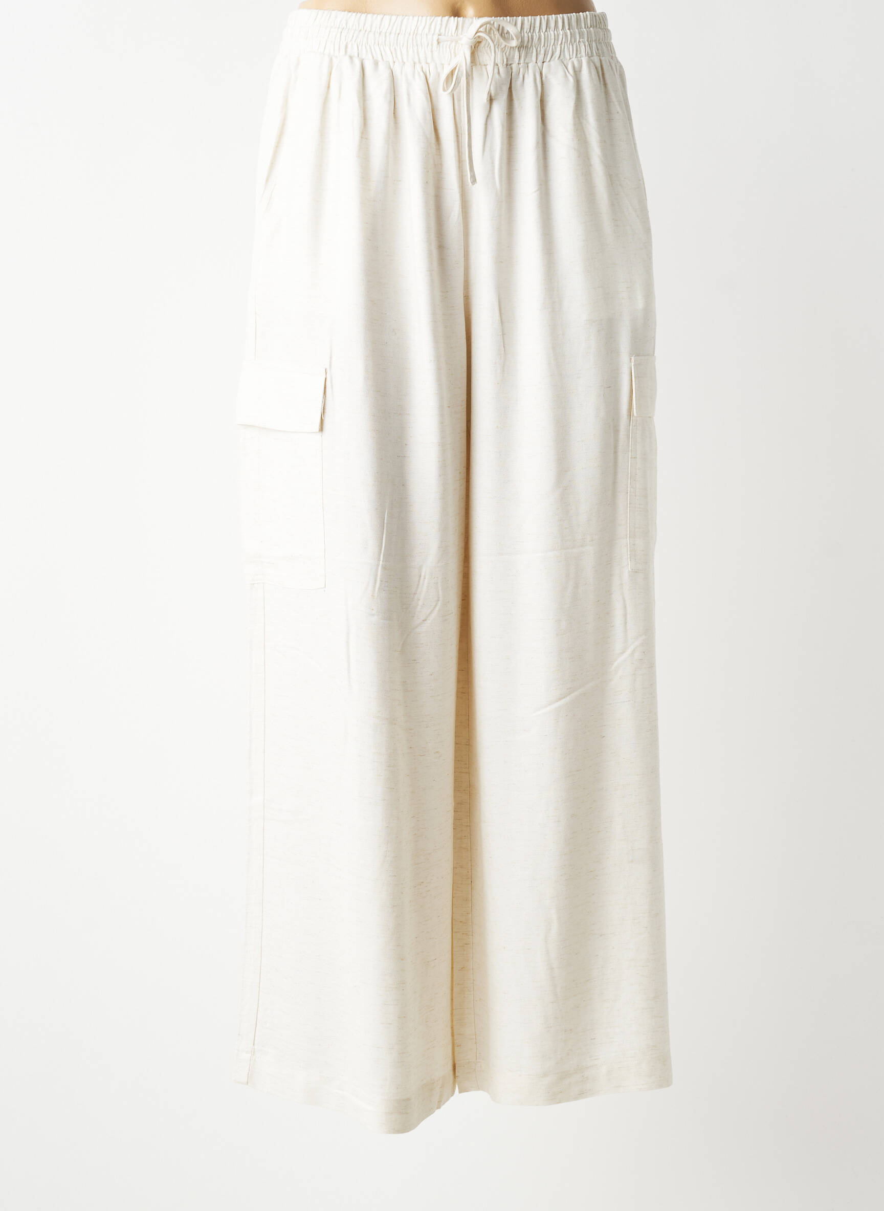 Pantalon cargo taille élastique taille normale beige LOLA ESPELETA femme