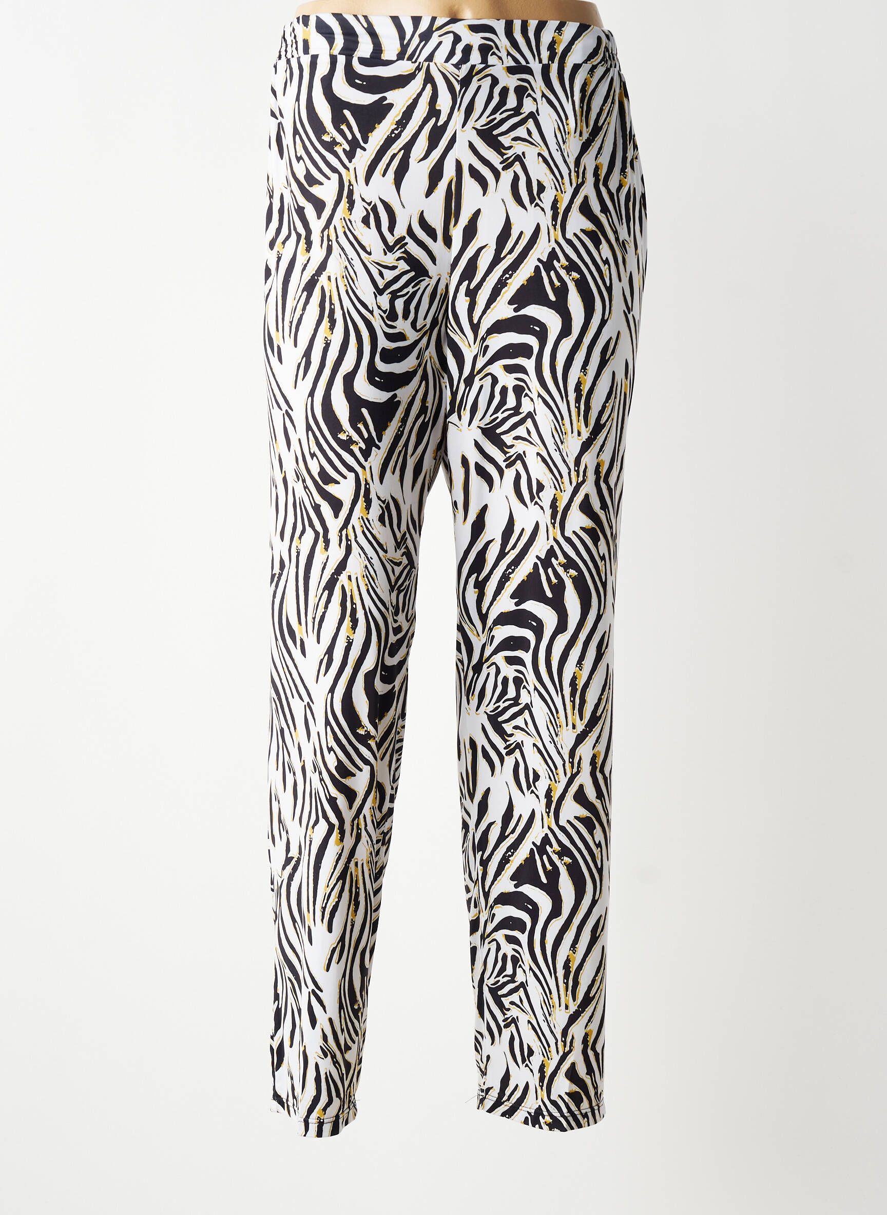 Pantalon droit stretch taille normale noir GENUINE femme