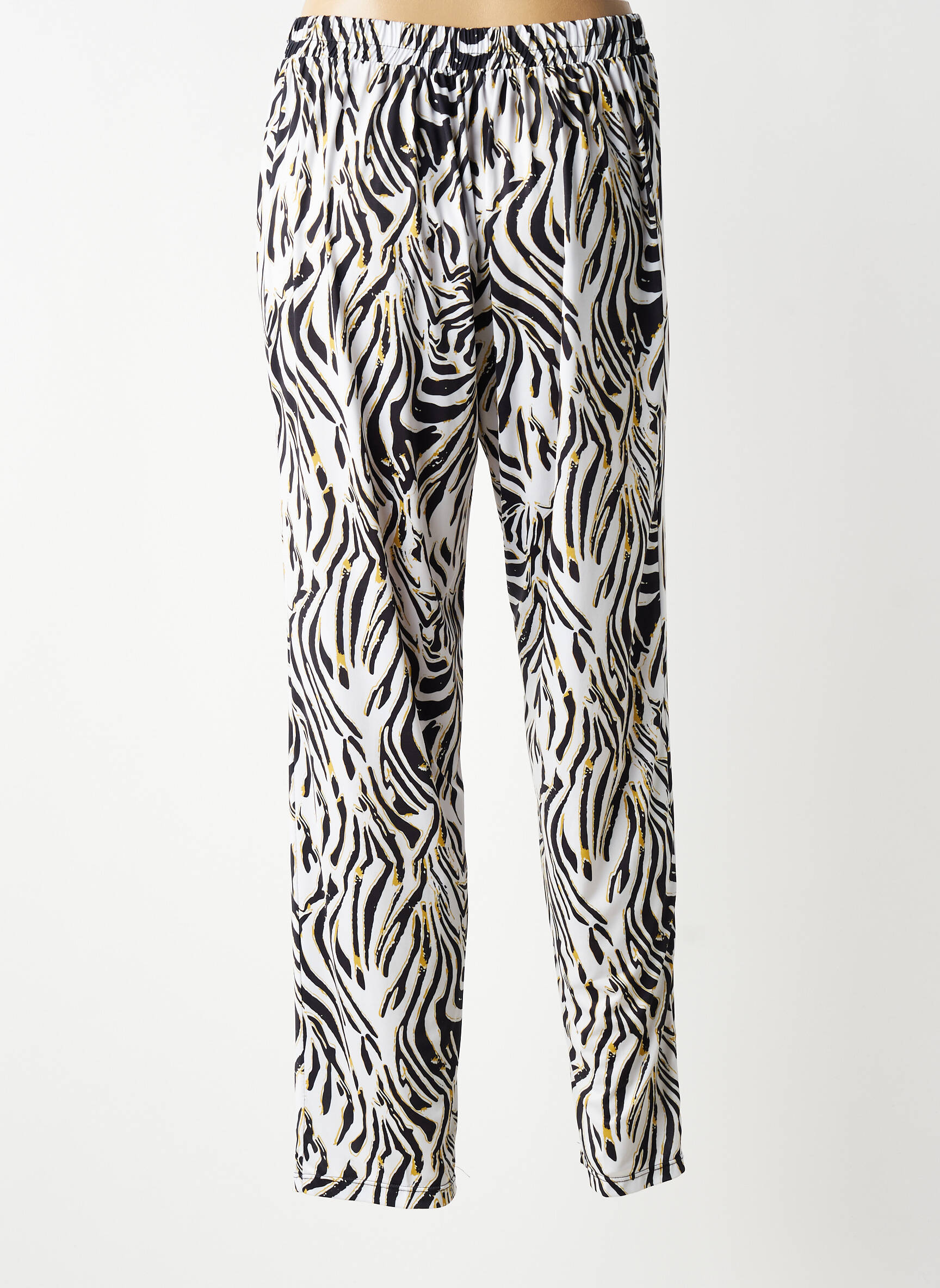 Pantalon droit stretch taille normale noir GENUINE femme