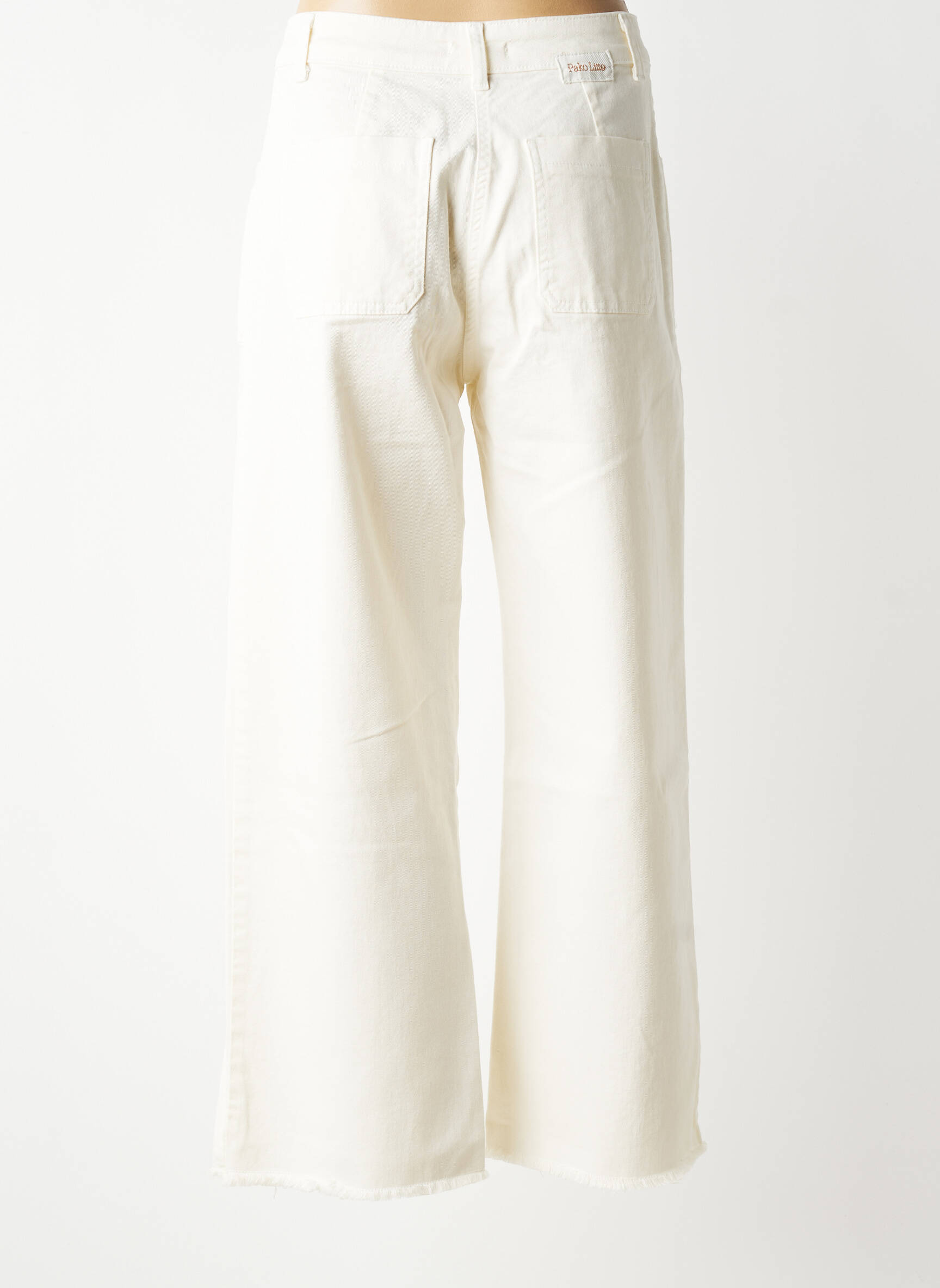 Jeans coupe large stretch taille haute beige PAKO LITTO femme