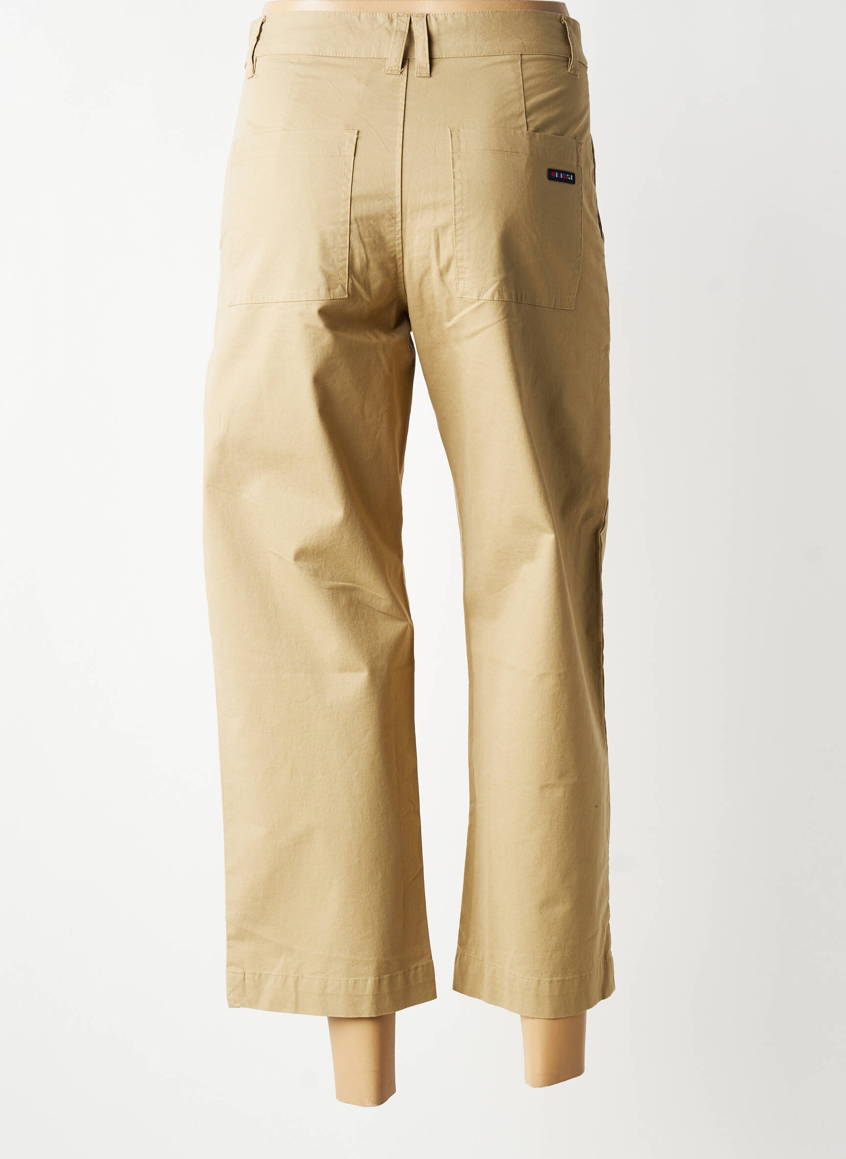 Pantalon 7/8 taille haute taille haute marron BATELA femme