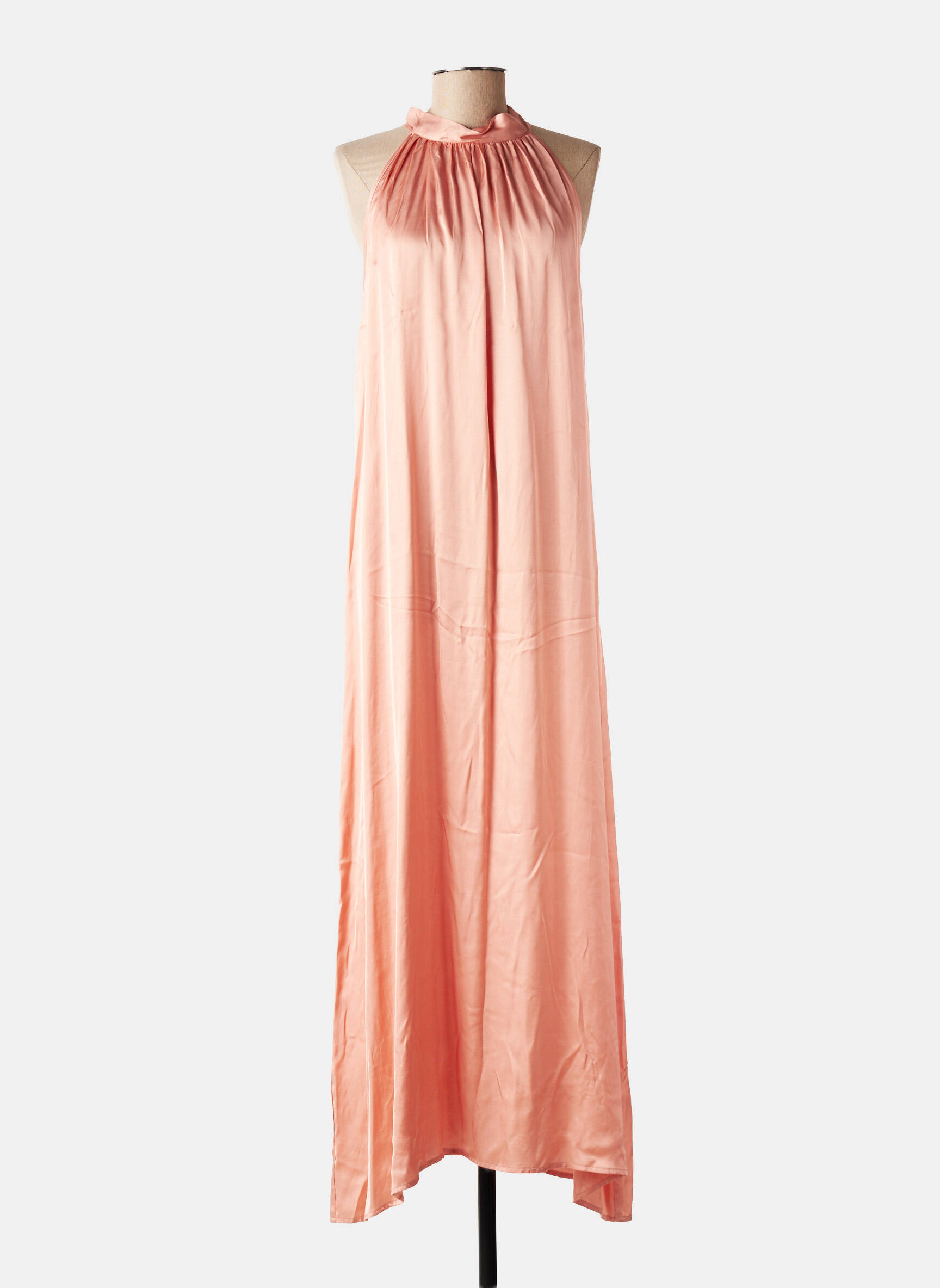 Robe longue sans manche sans manche rose GRACE & MILA femme