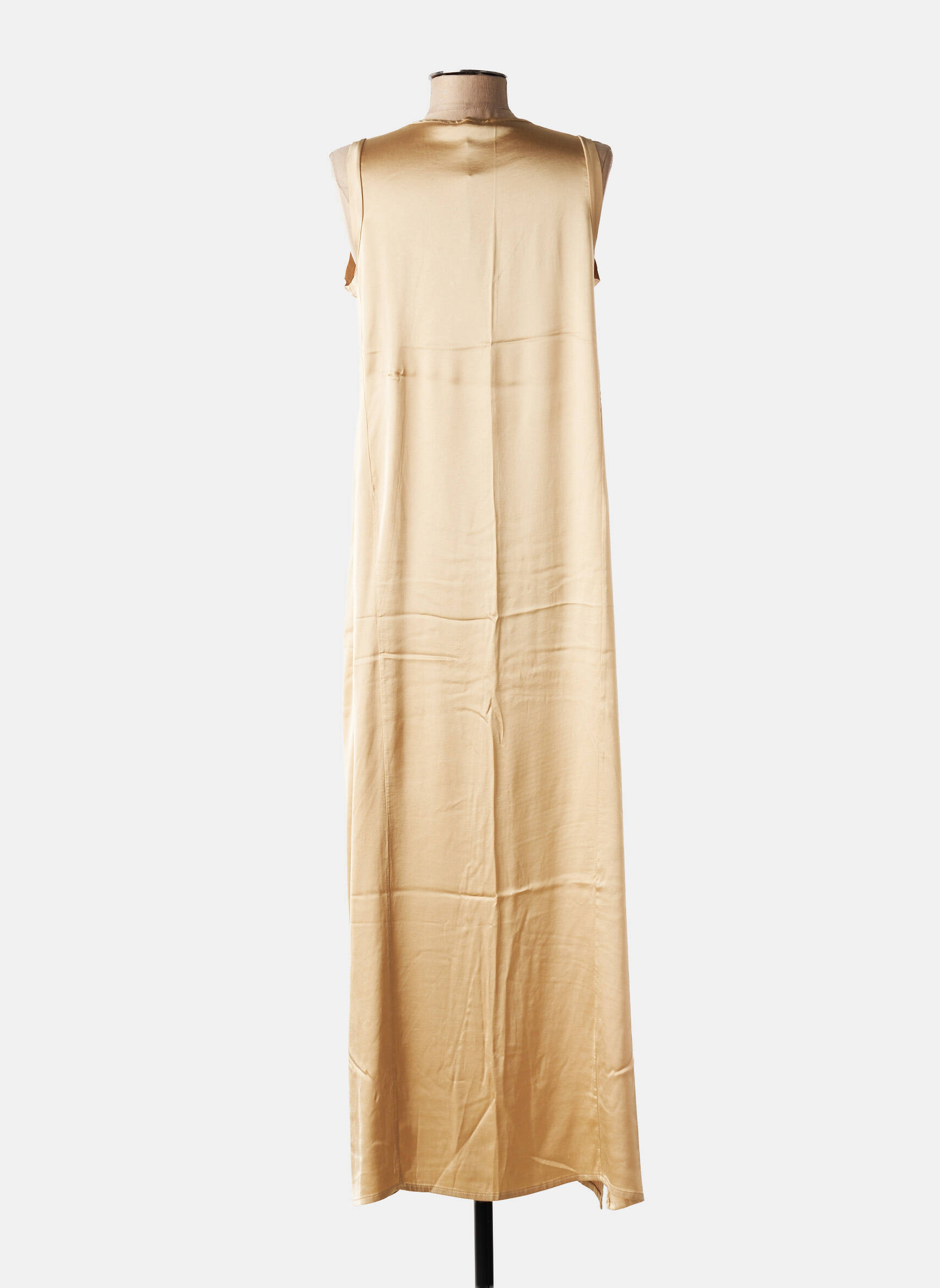 Robe longue manches courtes manches courtes beige PAKO LITTO femme