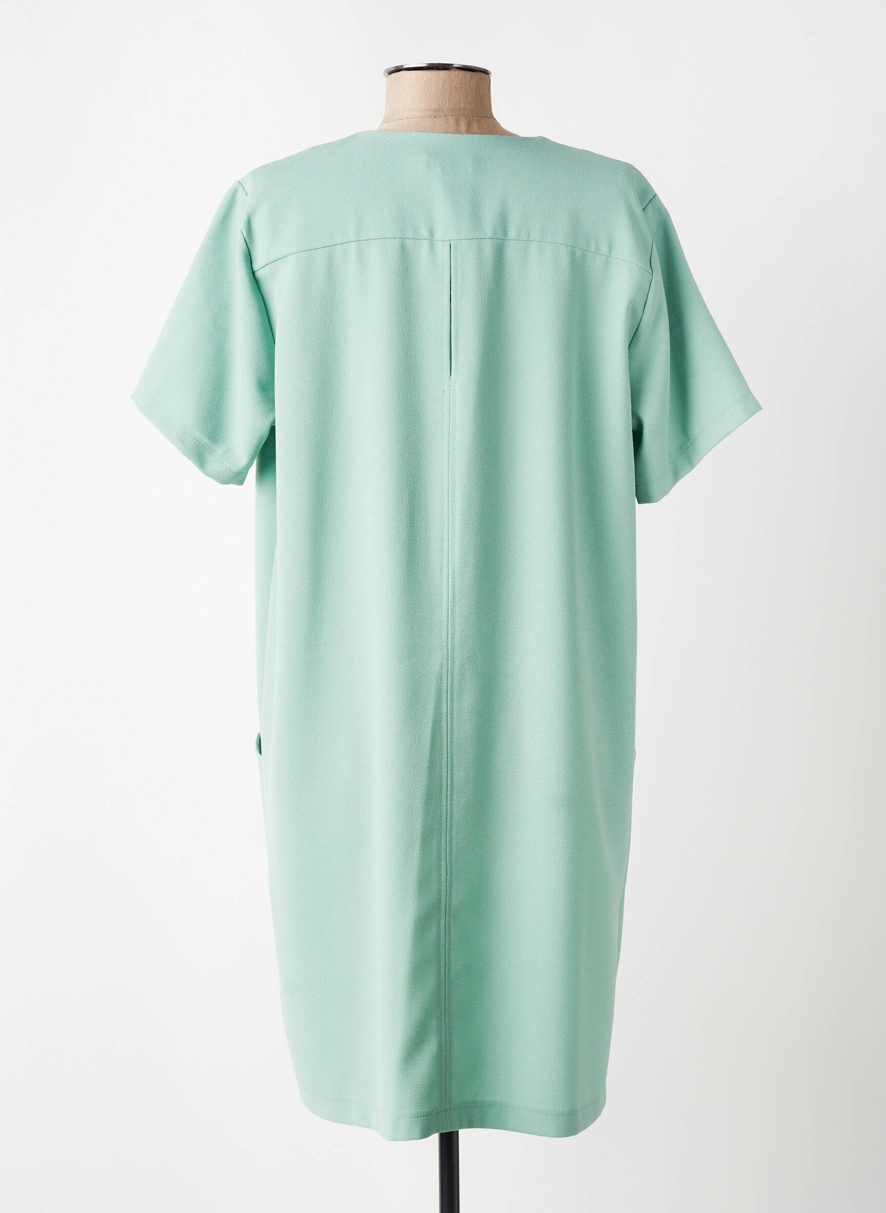 Robe courte manches courtes manches courtes vert PAKO LITTO femme