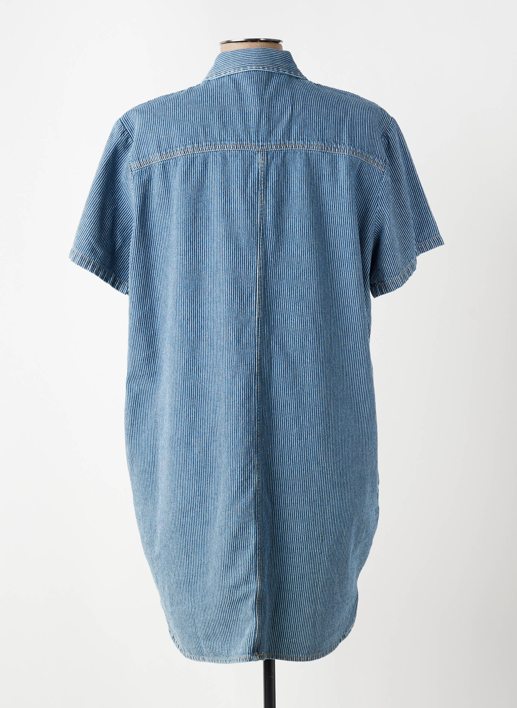 Robe courte manches courtes manches courtes bleu BATELA femme