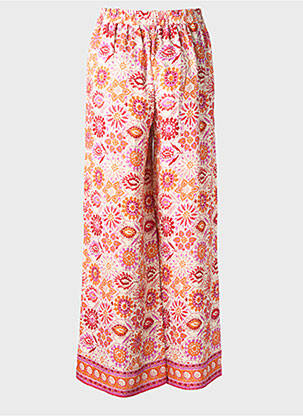 Pantalon droit tissage popeline taille normale orange MOLLY BRACKEN femme
