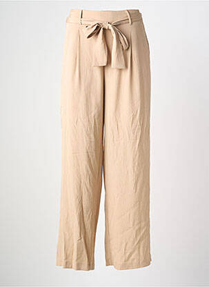 Pantalon droit taille élastique taille normale beige MOLLY BRACKEN femme