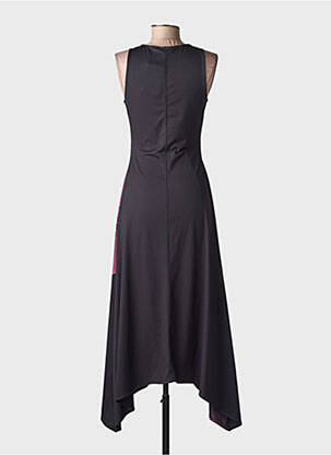 Robe longue imprimé fleurs sans manche violet DESIGUAL femme