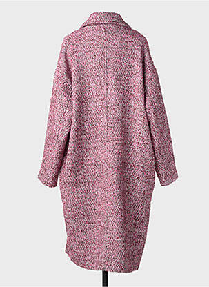 Manteau long coupe droite sans capuche rose LILI SIDONIO femme