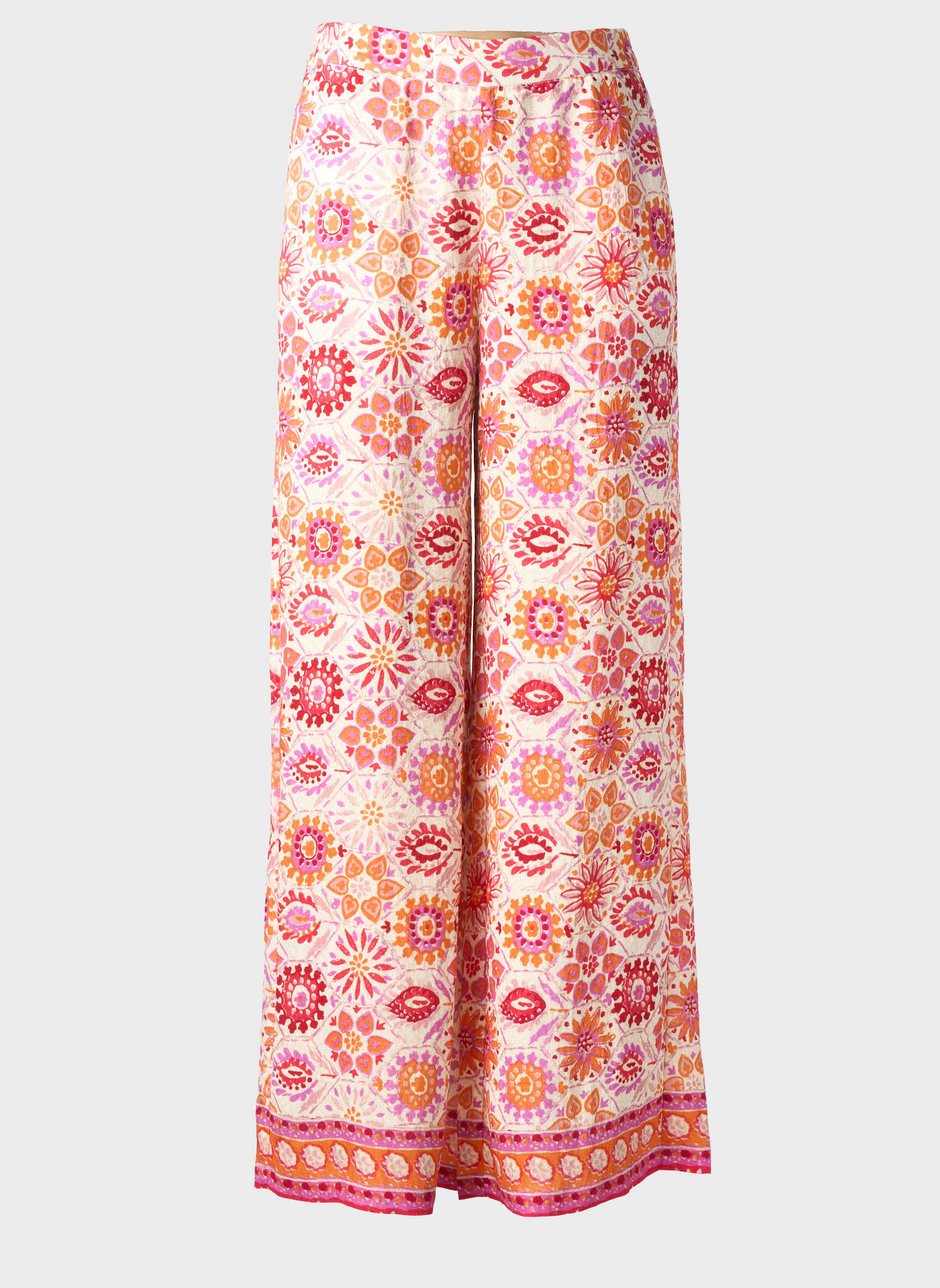 Pantalon droit tissage popeline taille normale orange MOLLY BRACKEN femme