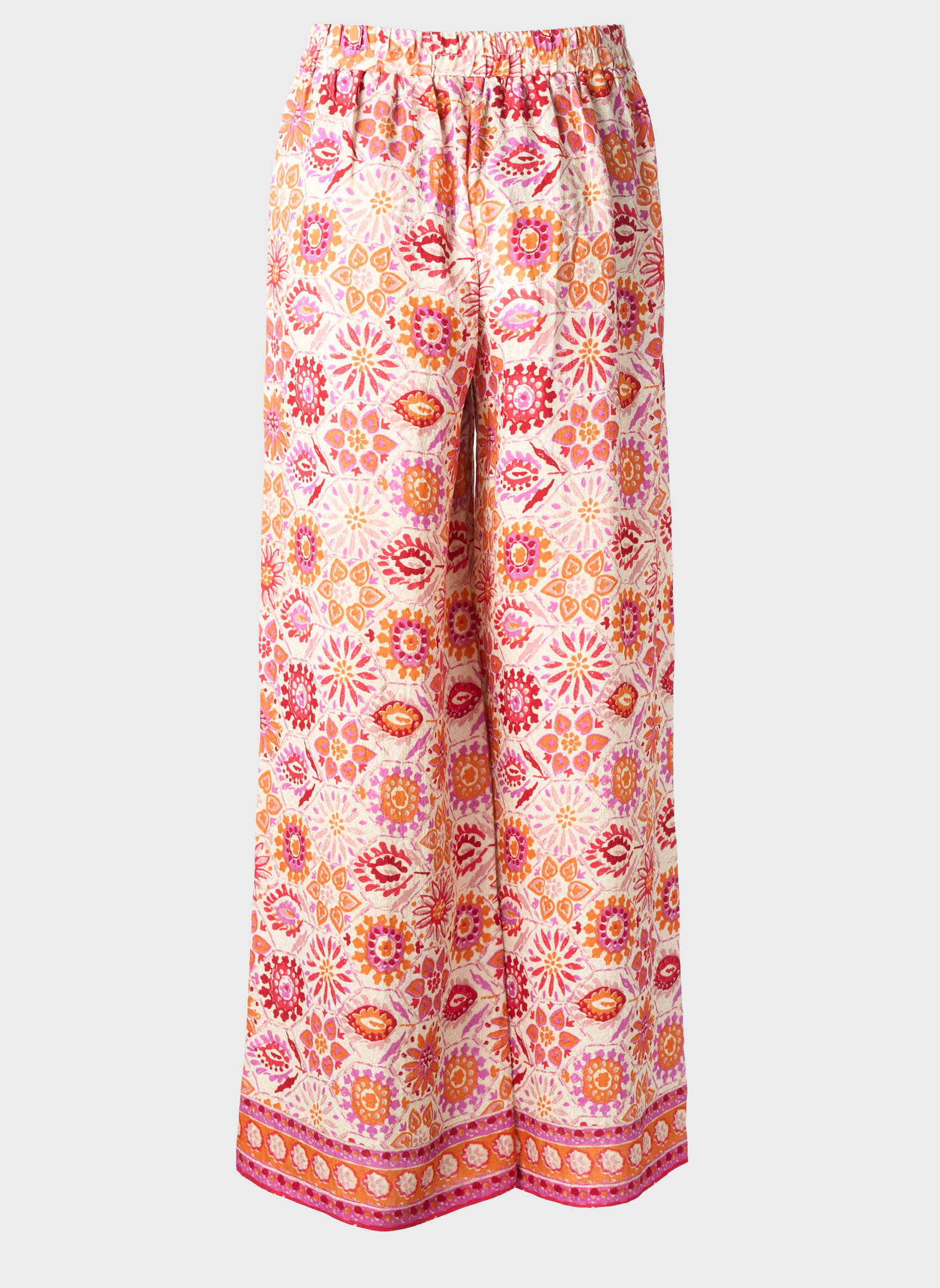 Pantalon droit tissage popeline taille normale orange MOLLY BRACKEN femme