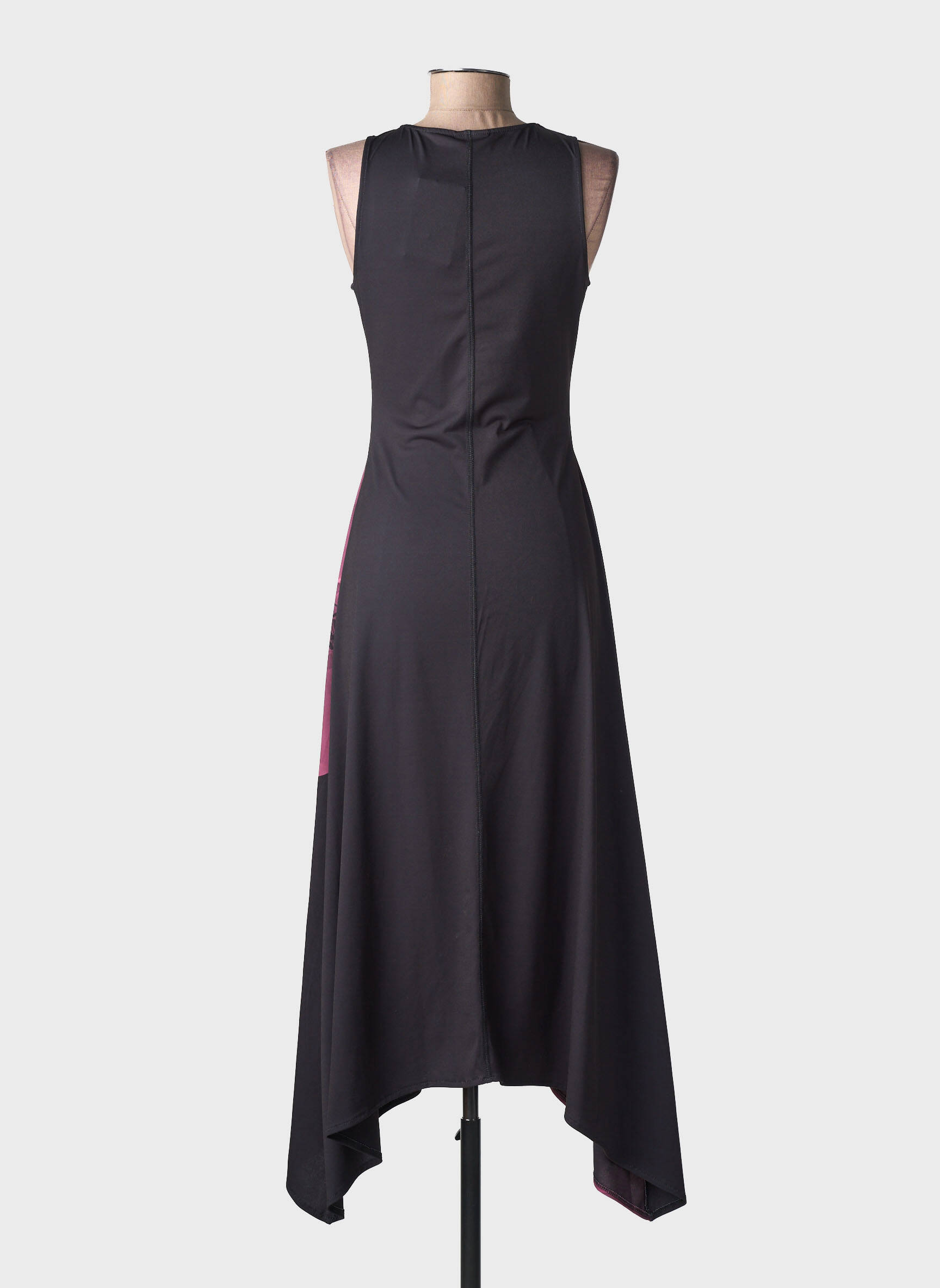 Robe longue imprimé fleurs sans manche violet DESIGUAL femme