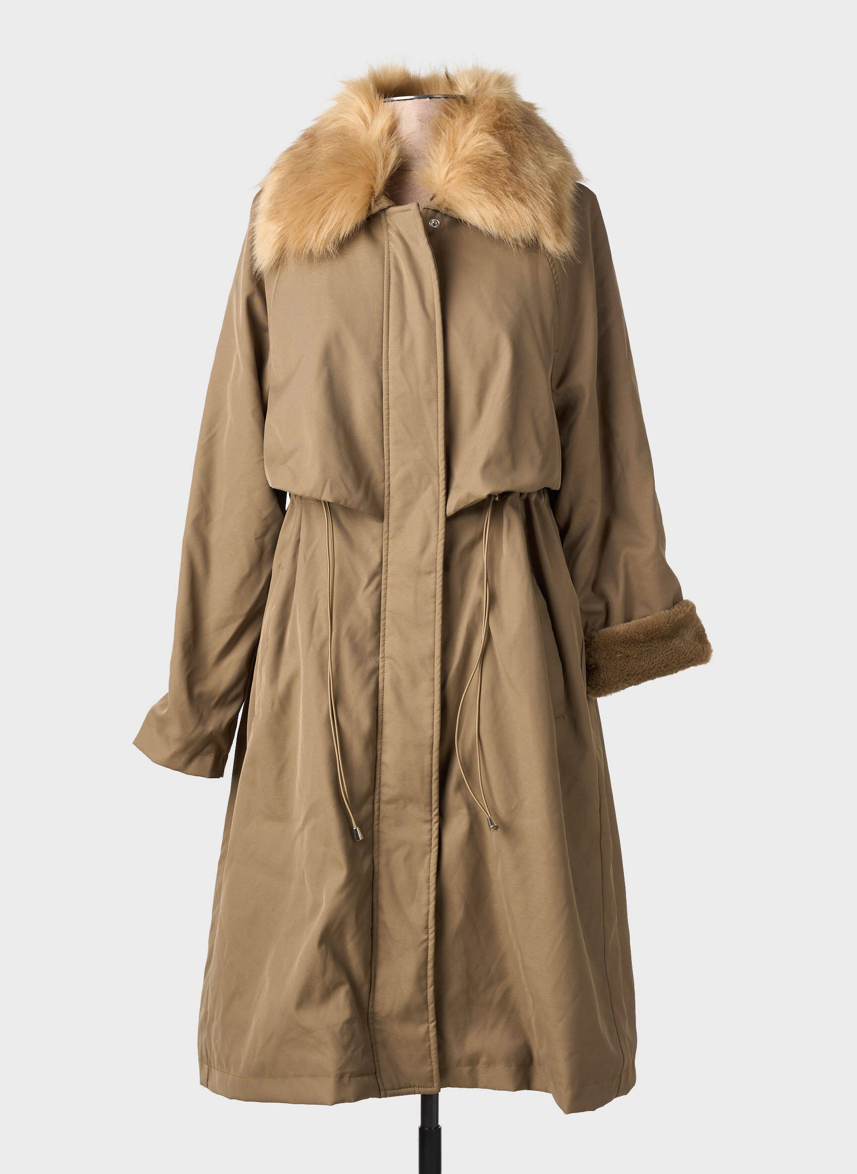 Parka finition intérieure doublure polaire sans capuche vert MOLLY BRACKEN femme