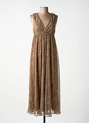 Robe longue sans manche sans manche marron MOLLY BRACKEN femme