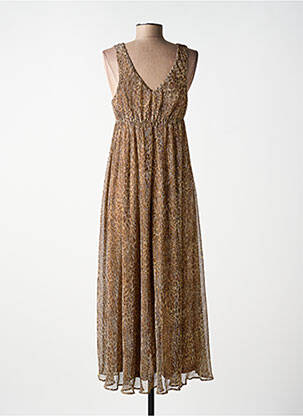 Robe longue sans manche sans manche marron MOLLY BRACKEN femme