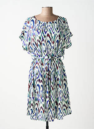 Robe mi-longue coupe fluide manches courtes vert MOLLY BRACKEN femme