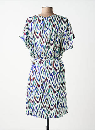 Robe mi-longue coupe fluide manches courtes vert MOLLY BRACKEN femme