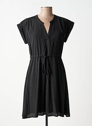 Robe mi-longue coupe fluide manches courtes noir MOLLY BRACKEN femme