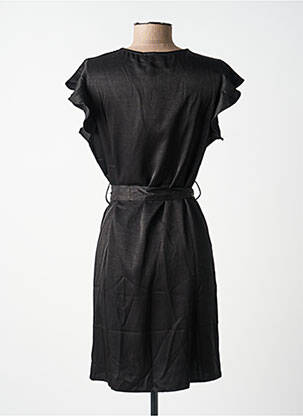 Robe mi-longue coupe fluide manches courtes noir MOLLY BRACKEN femme