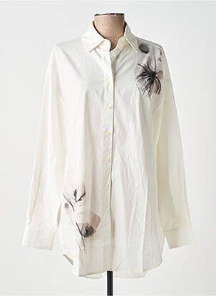 Chemisier imprimé fantaisie manches longues blanc DESIGUAL femme