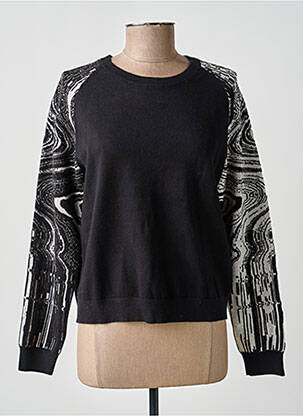 Pull stretch manches longues noir DESIGUAL femme