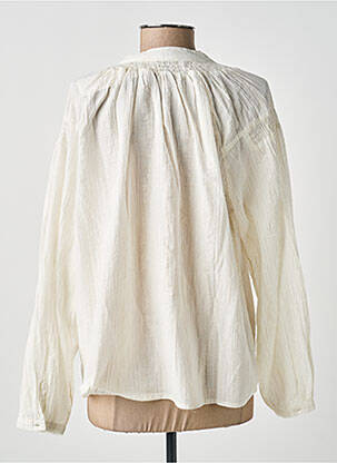 Chemisier tissage popeline manches longues beige MOLLY BRACKEN femme