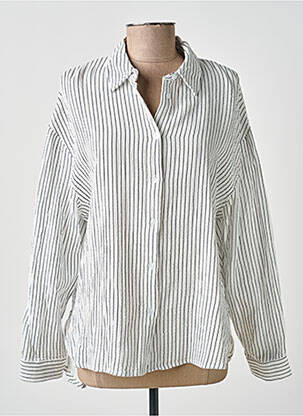 Chemisier coupe droite manches longues blanc MOLLY BRACKEN femme