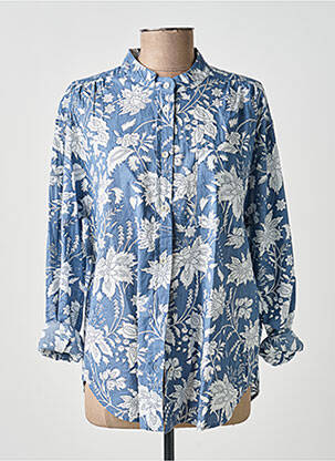 Chemisier imprimé fleurs manches longues bleu MOLLY BRACKEN femme
