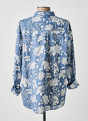 Chemisier imprimé fleurs manches longues bleu MOLLY BRACKEN femme