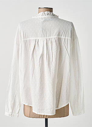 Blouse tissage popeline manches longues blanc MOLLY BRACKEN femme