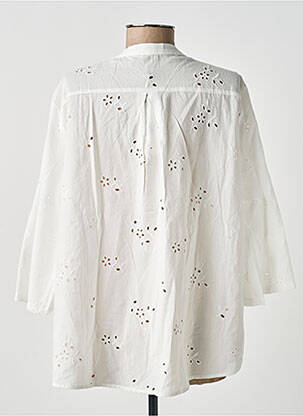 Blouse tissage popeline manches longues blanc MOLLY BRACKEN femme