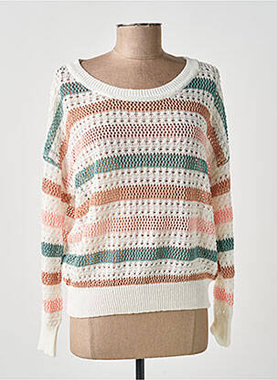 Pull maille ajourée manches longues rose MOLLY BRACKEN femme