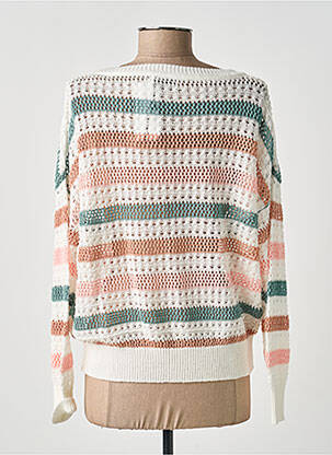 Pull maille ajourée manches longues rose MOLLY BRACKEN femme