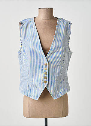 Gilet sans manche poches bleu MOLLY BRACKEN femme
