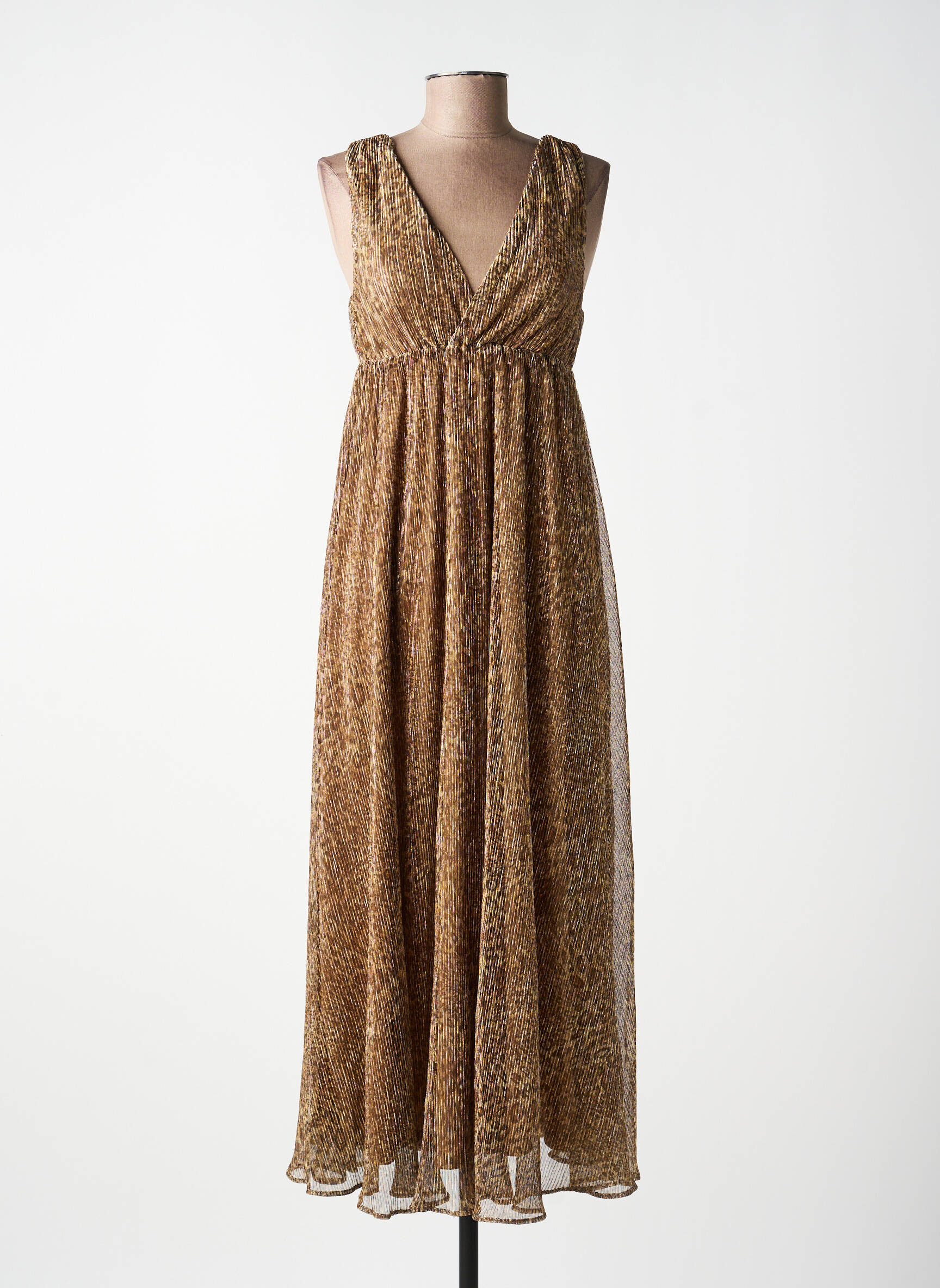 Robe longue sans manche sans manche marron MOLLY BRACKEN femme