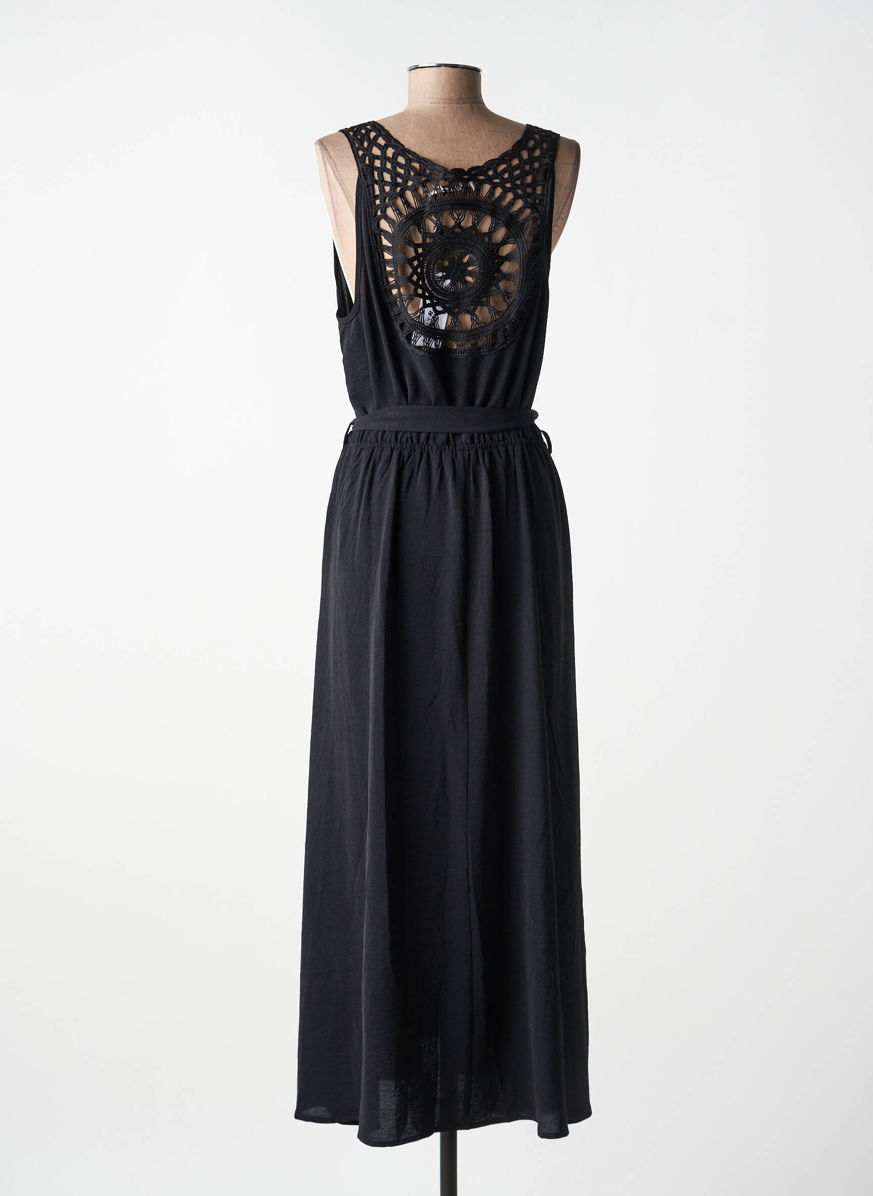 Robe longue sans manche sans manche noir MOLLY BRACKEN femme