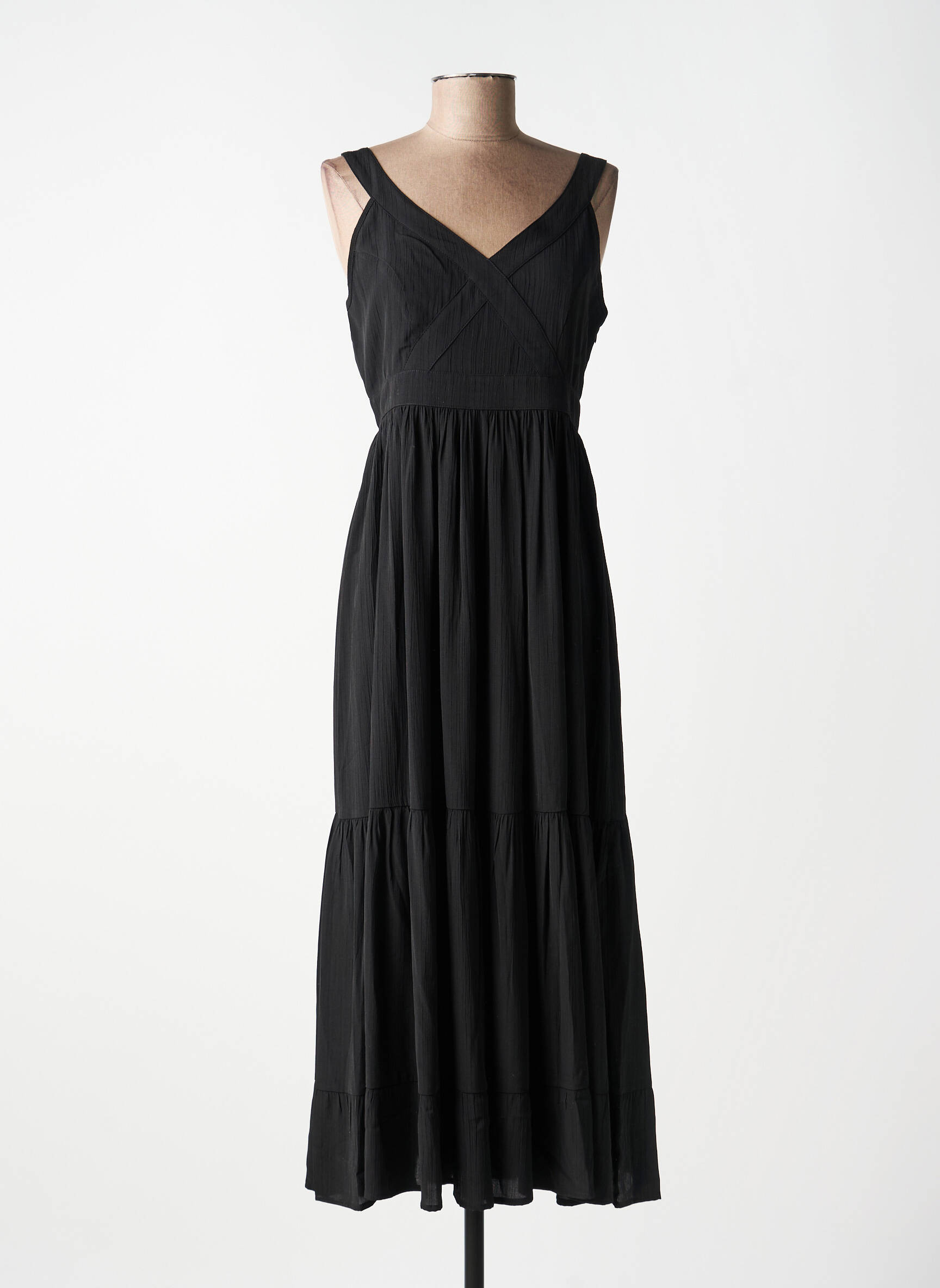 Robe longue sans manche sans manche noir MOLLY BRACKEN femme