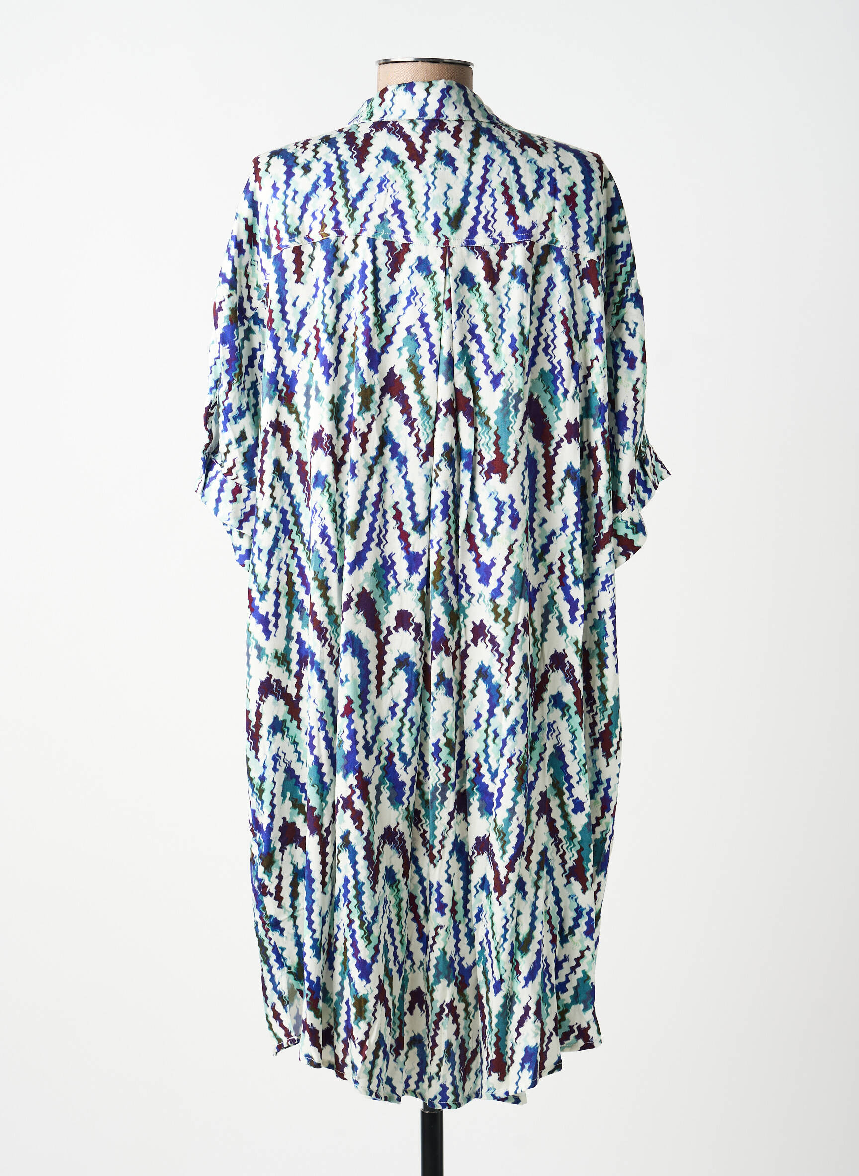 Robe mi-longue coupe fluide manches longues vert MOLLY BRACKEN femme