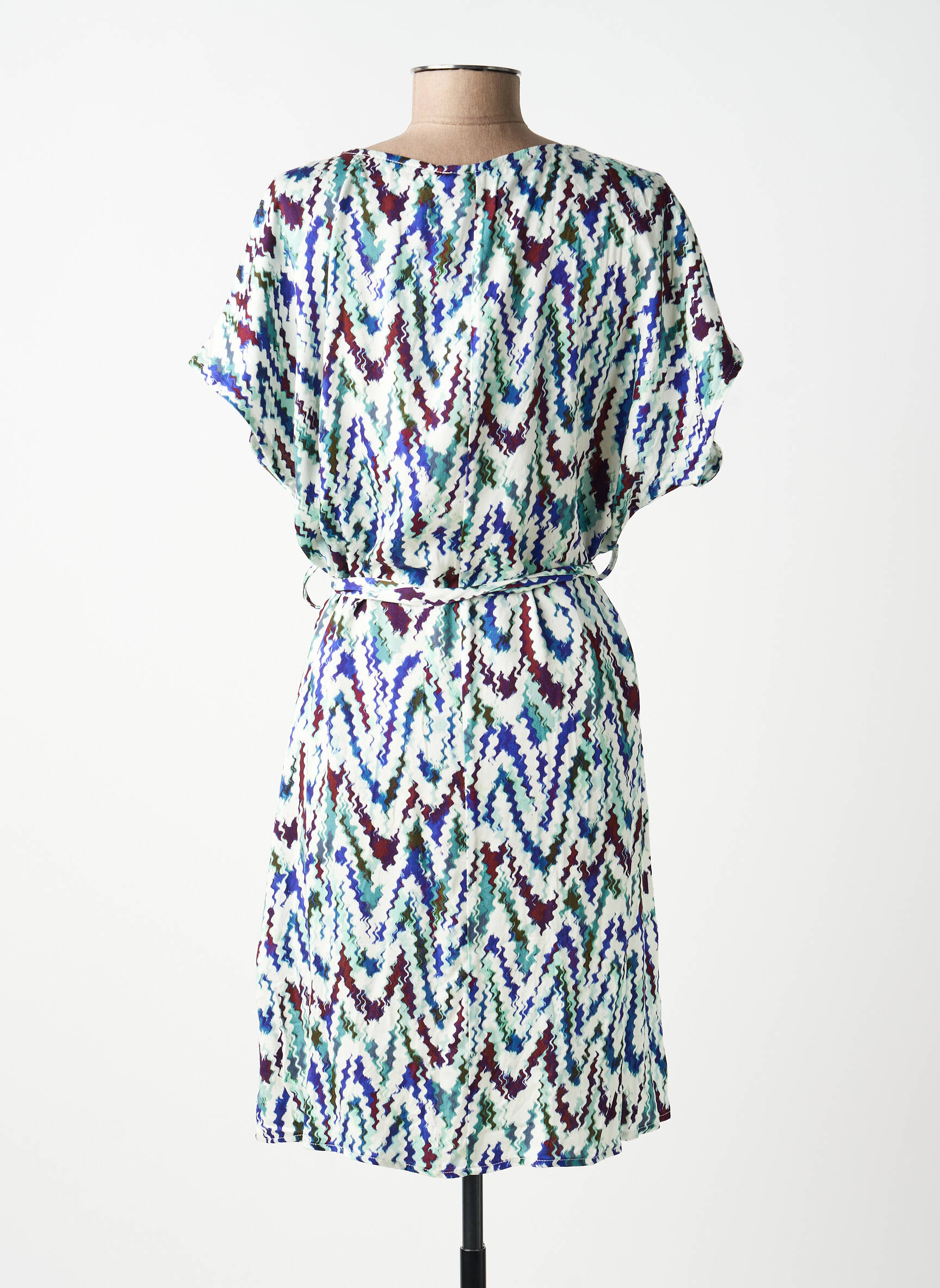 Robe mi-longue coupe fluide manches courtes vert MOLLY BRACKEN femme