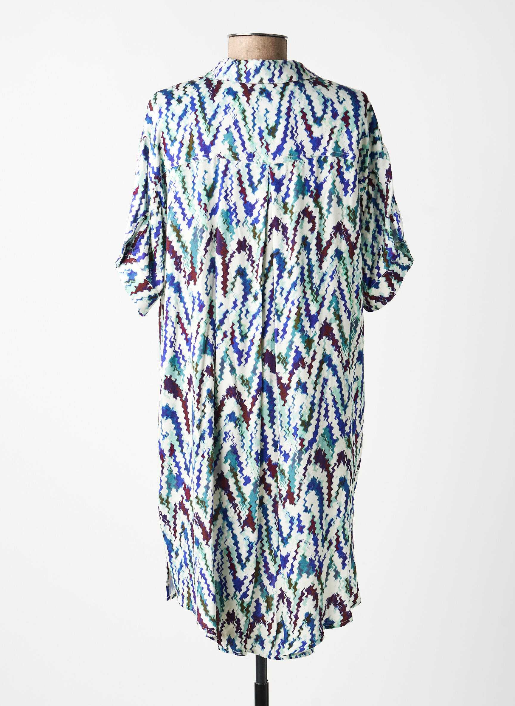 Robe mi-longue coupe fluide manches longues vert MOLLY BRACKEN femme