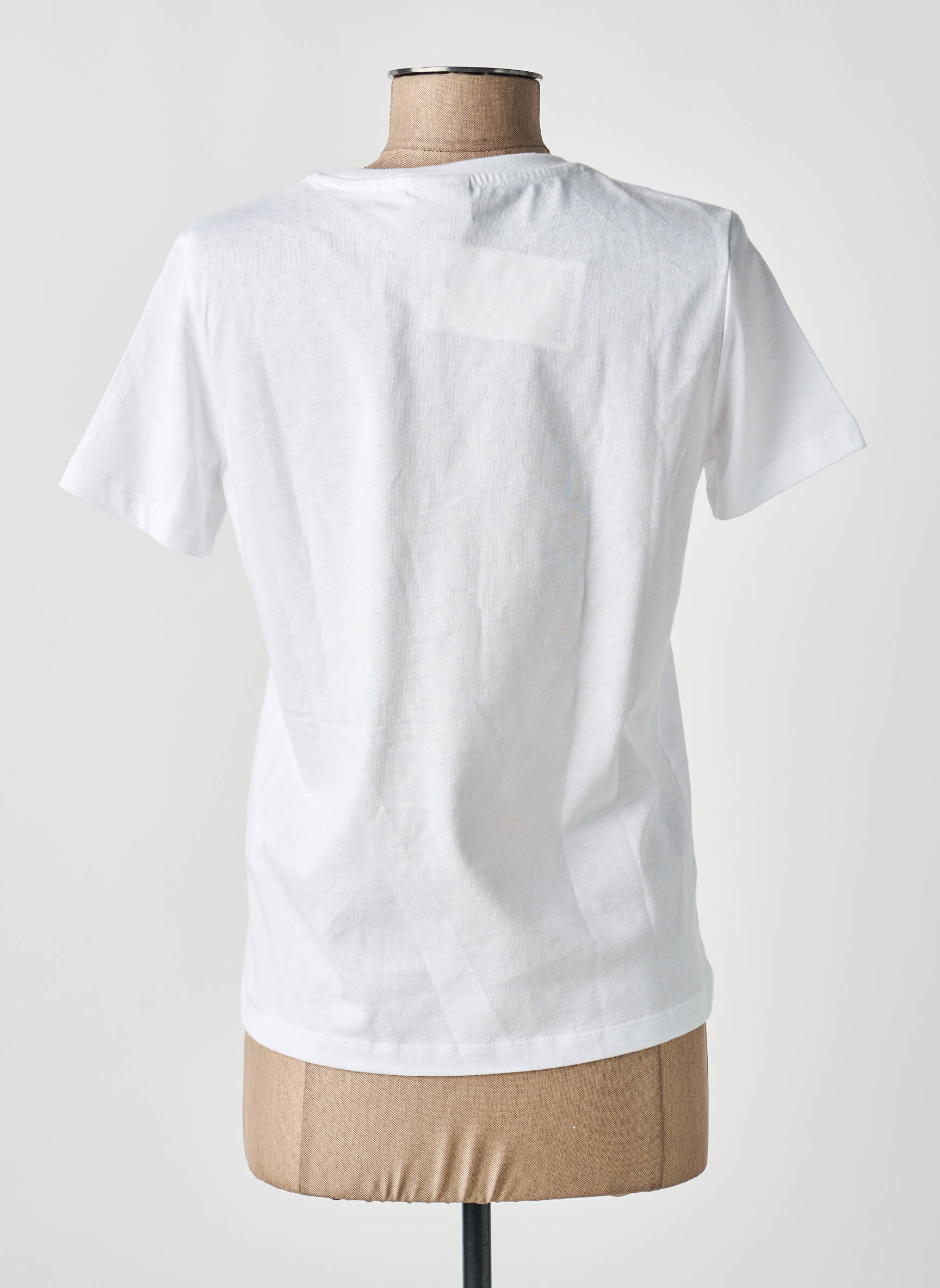 T-shirt stretch manches courtes blanc DESIGUAL femme