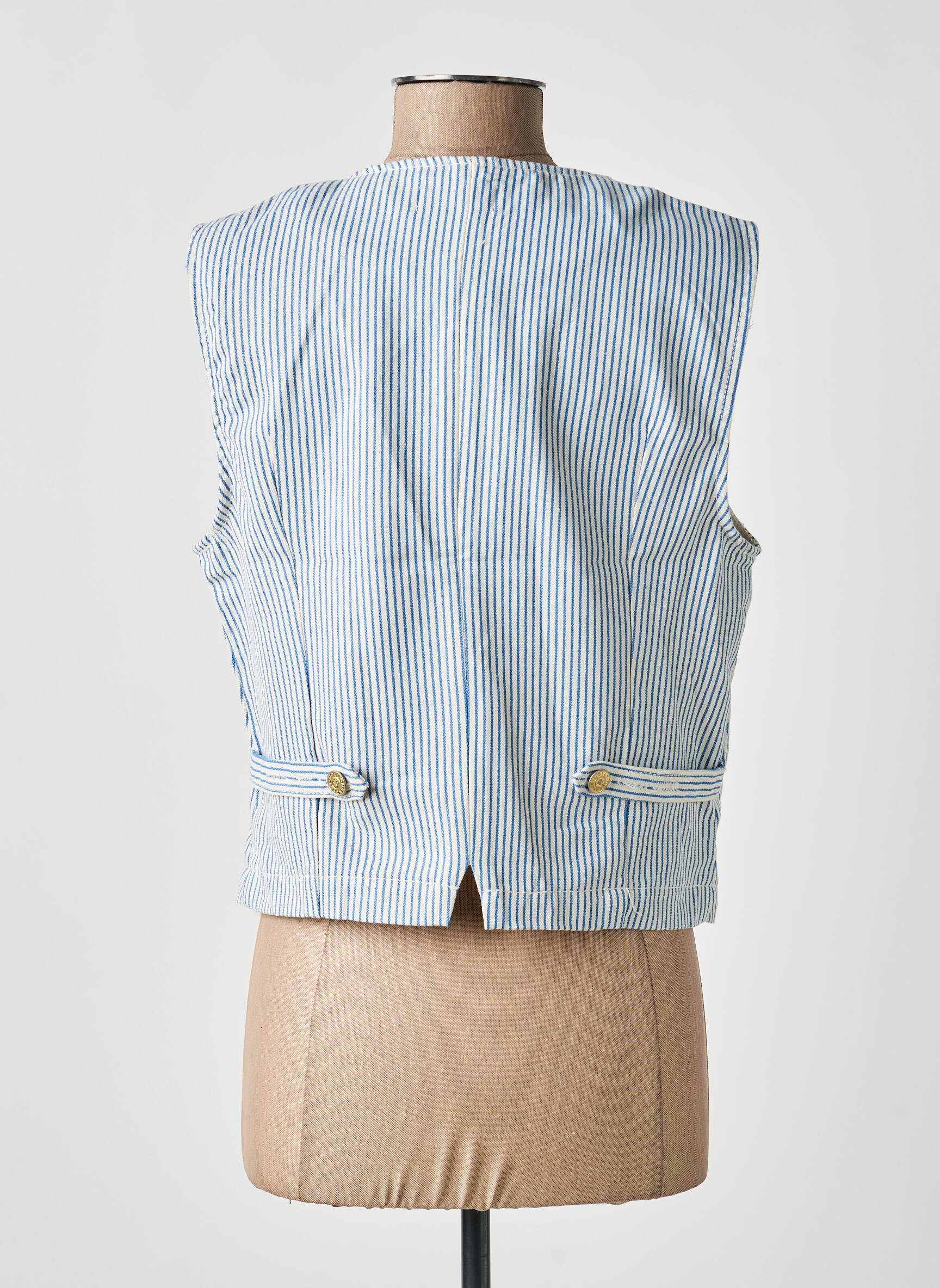Gilet sans manche poches bleu MOLLY BRACKEN femme